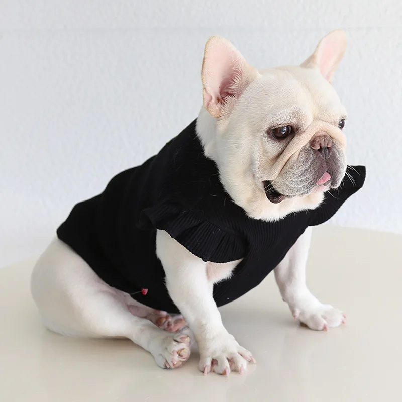 

Mutihome British Dog Rib Top Pit Strip Flying Sleeve Vest Pet Supplies Dog Clothes Bago Corgi Cat Top One-piece Pet Clothes