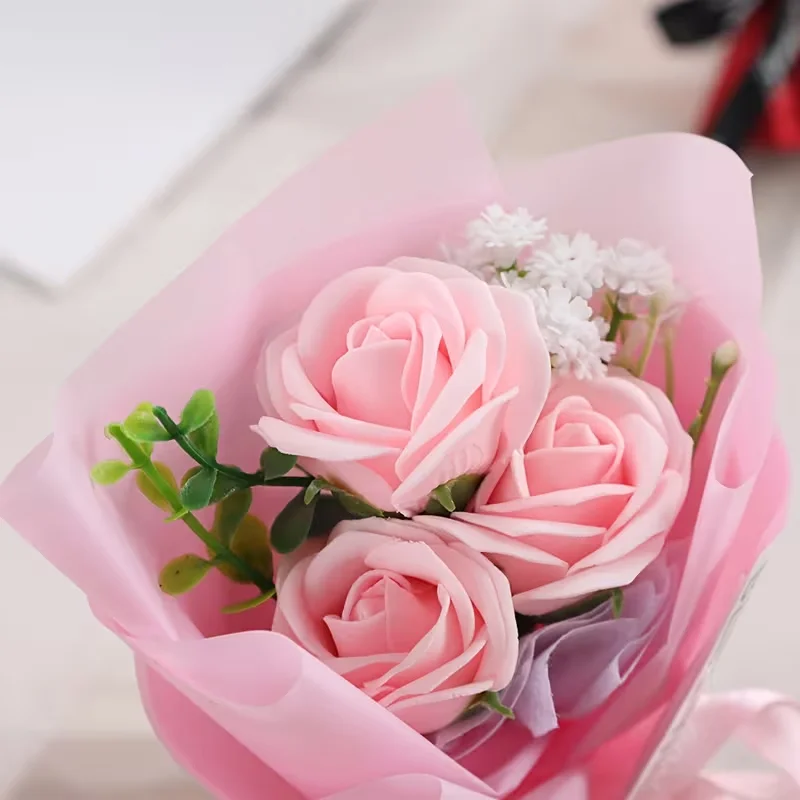 Ein Strauß Künstliche Mini-Rosen, Geeignet für Heimdekoration, Partys, Hochzeitsdekoration, Valentinstagsgeschenke – Detail 5