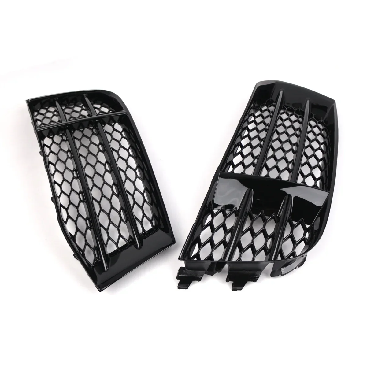 Grilles de phare antibrouillard avant de voiture, grille en accent d'abeille, garniture de couverture, noir brillant, Audi RS5, chariot élévateur 2013, 2014, 2015, 2016, 8T0807681F, RS5