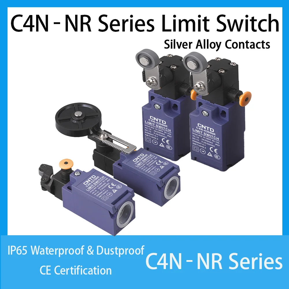 CNTD C4N‑NR Series Micro Limit Switch IP65 Waterproof and dustproof Silver contact Safety Interlock Industrial Position Sensor