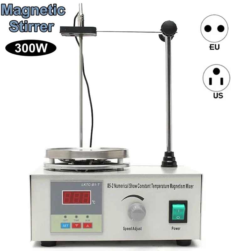 85-2 Hotplate Mixer Magnetic Stirrer With Heating Plate Digital Display School Lab Equipment EU UK US Plug