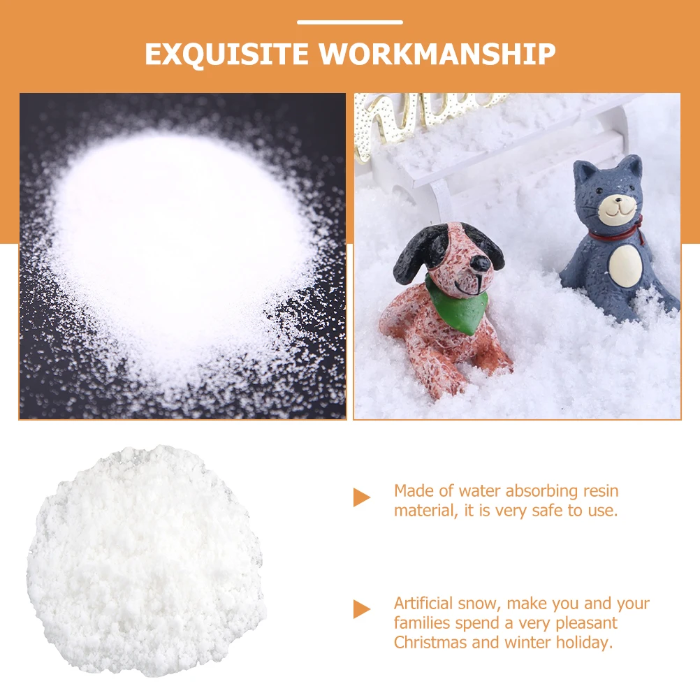 500 جرام اصطناعي لعيد الميلاد زينة الثلج وهمية مسحوق الثلج الأبيض عطلة الحرف قرية عيد الميلاد شجرة عيد الميلاد ديكور الحفلات #1