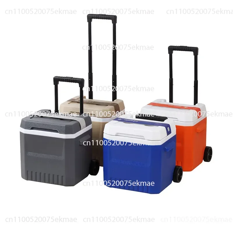 18L incubator PU foam commercial stall sea fishing car fresh-keeping refrigerator ice bucket with wheels stall