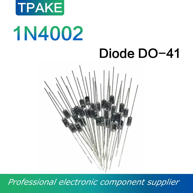 50PCS 1N4002 IN4002 1A 100V DO-41 Rectifier Diode