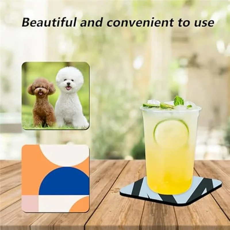 AC56-50 шт., пустые подставки для чашек для сублимации, пустой коврик для чашек 4X4 дюйма для сублимационной передачи, термопресс, печать, поделки своими руками