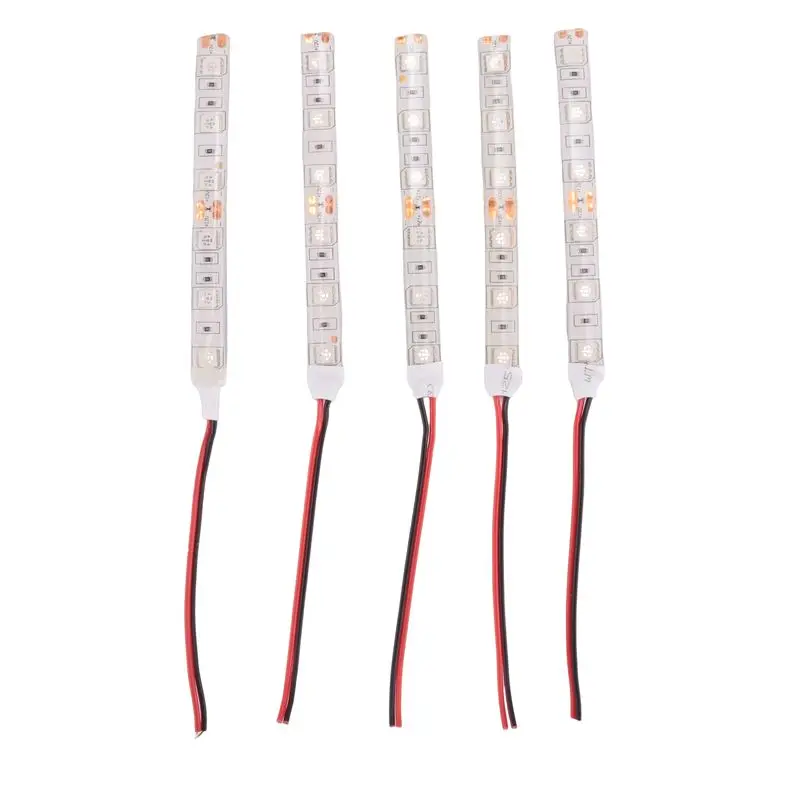 A84X-5Pcs 10Cm Waterproof 5050 Led Strip Lights Dc 12V Caravan Boat Car