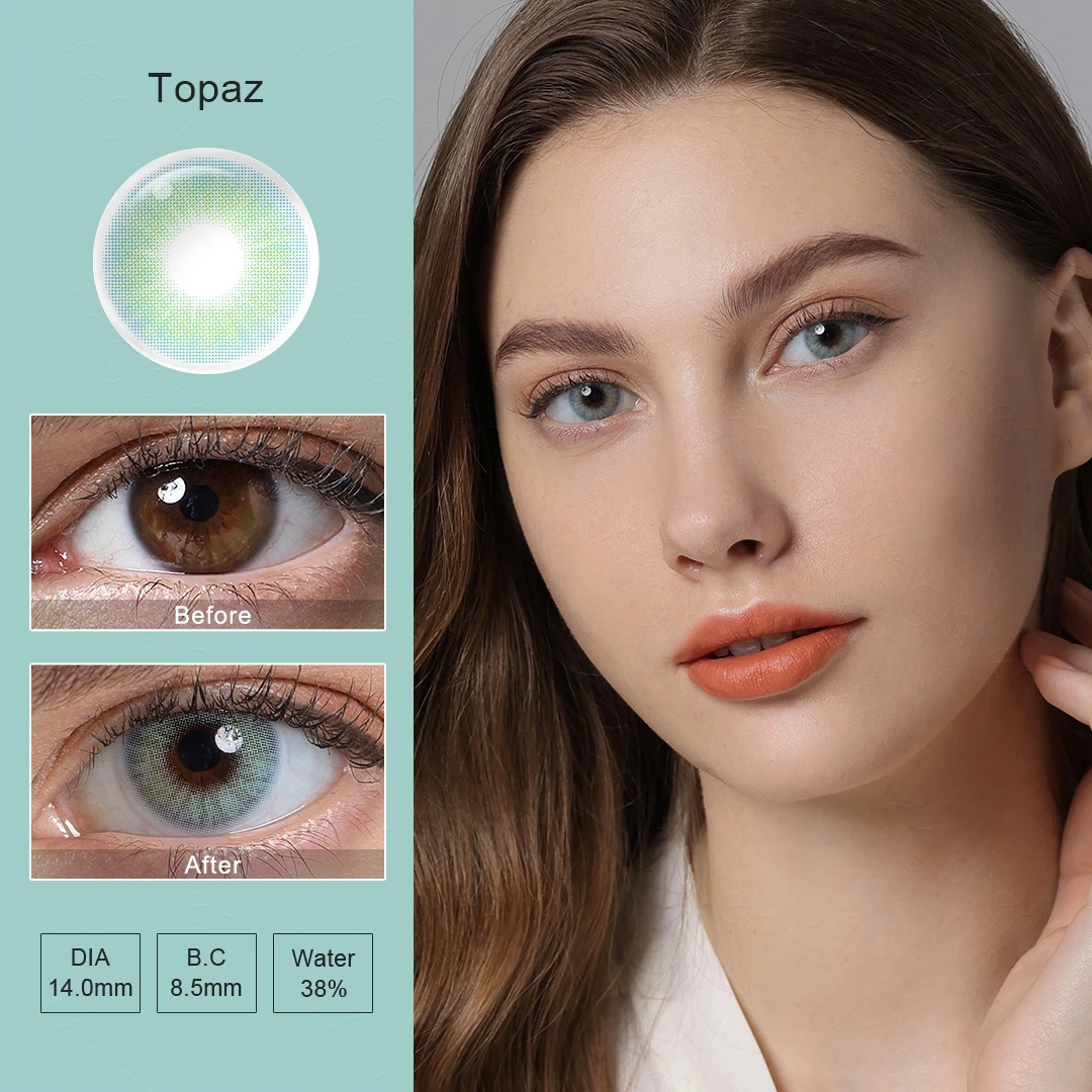 FR/ES Warehouse HIDROCOR Color Contact Lens 3-Day Delivery Color Contacts Lenses for Eyes Natural Color Contact Lens Brown Color