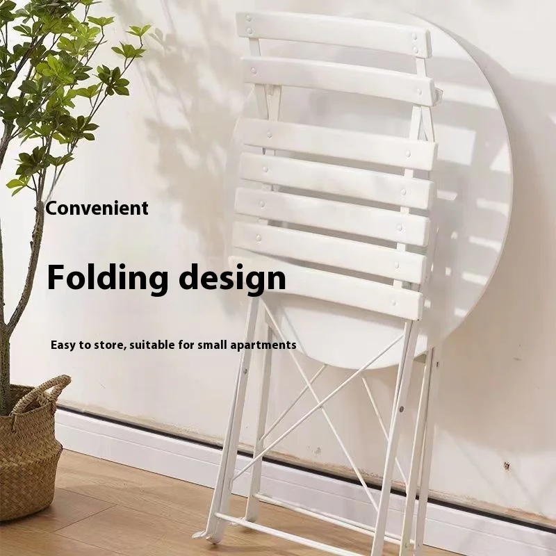 شرفة طاولة شاي وكرسي مجموعة قابلة للطي في الهواء الطلق فناء حديقة الحليب الشاي متجر في الهواء الطلق طاولة وكراسي نمط جديد