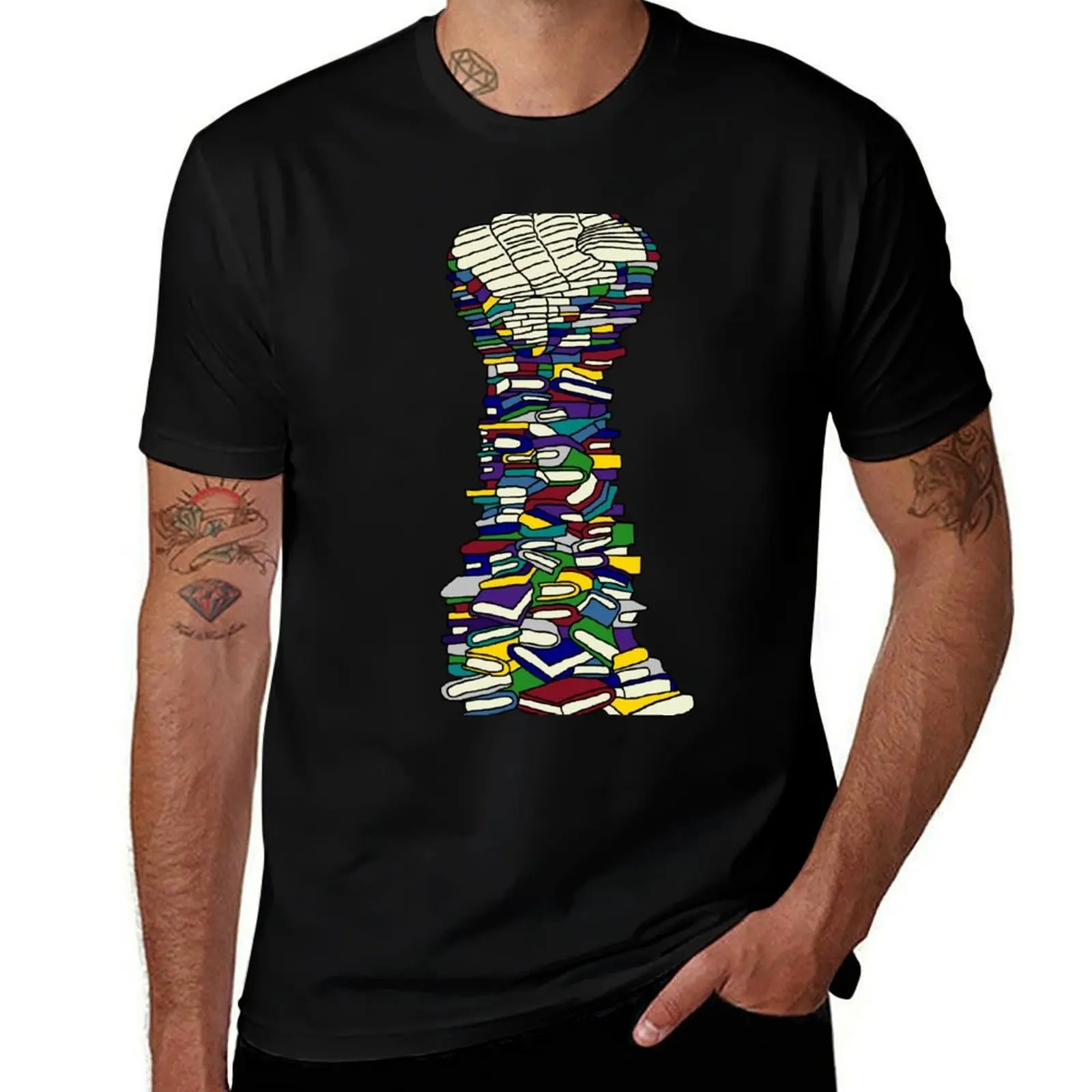 T-shirt « Knowledge Is Power » pour grands et grands-tailles, couleur unie