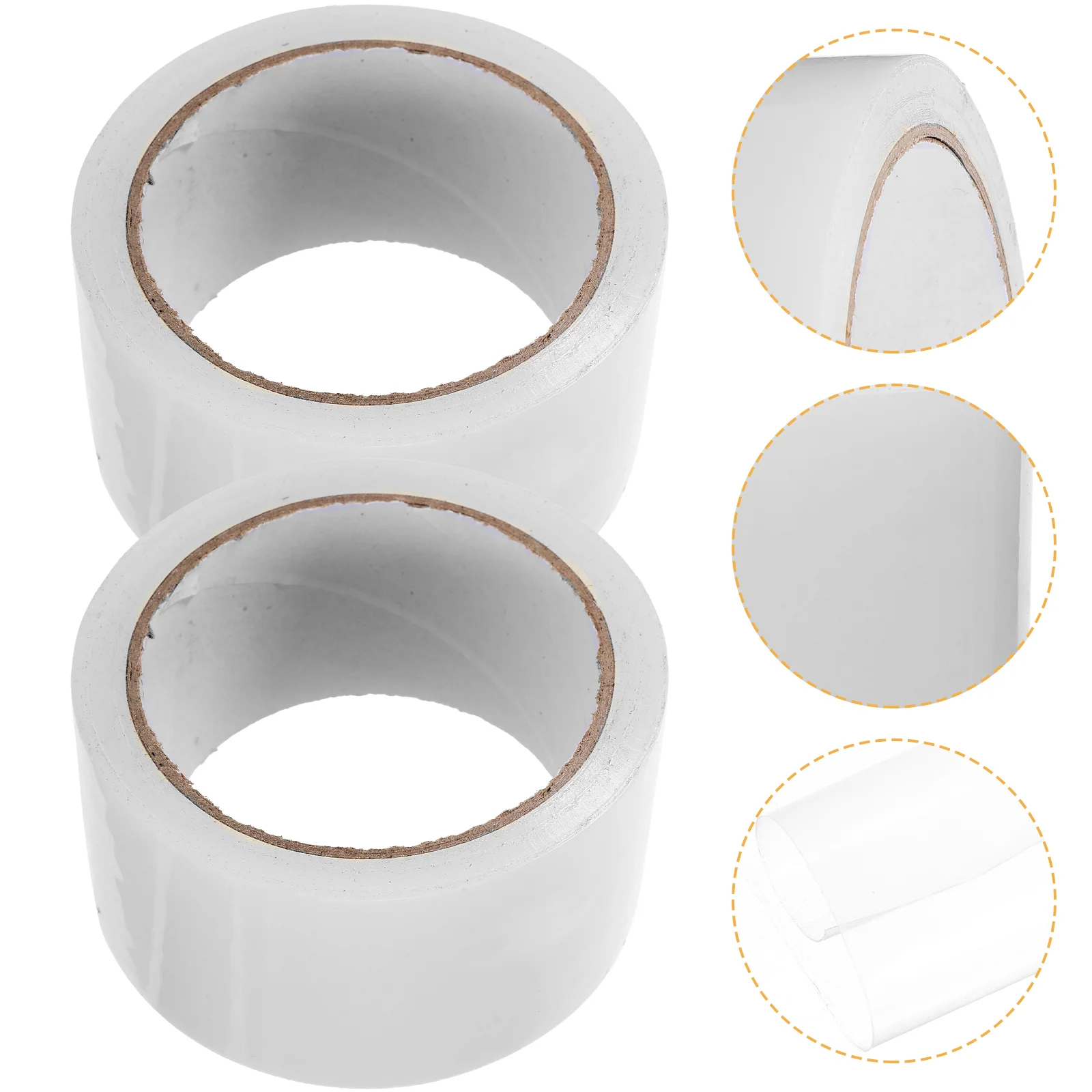 2 Rolls Transparent Windproof Tape Water Duct Clear Heavy Duty Window Weather Sealing Door Gaps Resistant