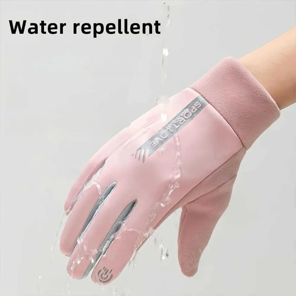 قفازات رياضية شتوية للجنسين قفازات صوف حراري مقاومة للبرودة مقاومة للماء قفازات تزلج دافئة للنساء والرجال قفازات لمس