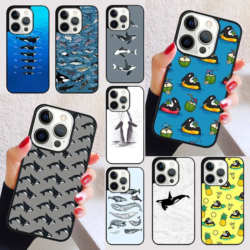 Killer Whale cover For iPhone 15 16 13 12 11 14 Pro Max Mini Max SE 2020 7 8 6S Plus Phone Case