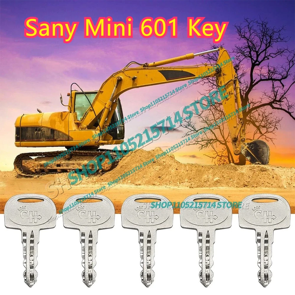 

1/5/10/30/50 шт. Запасной ключ зажигания 601 Key Sany Mini 601 для экскаваторов Sany моделей SY16C, SY26U, SY35U, кранов Broderson