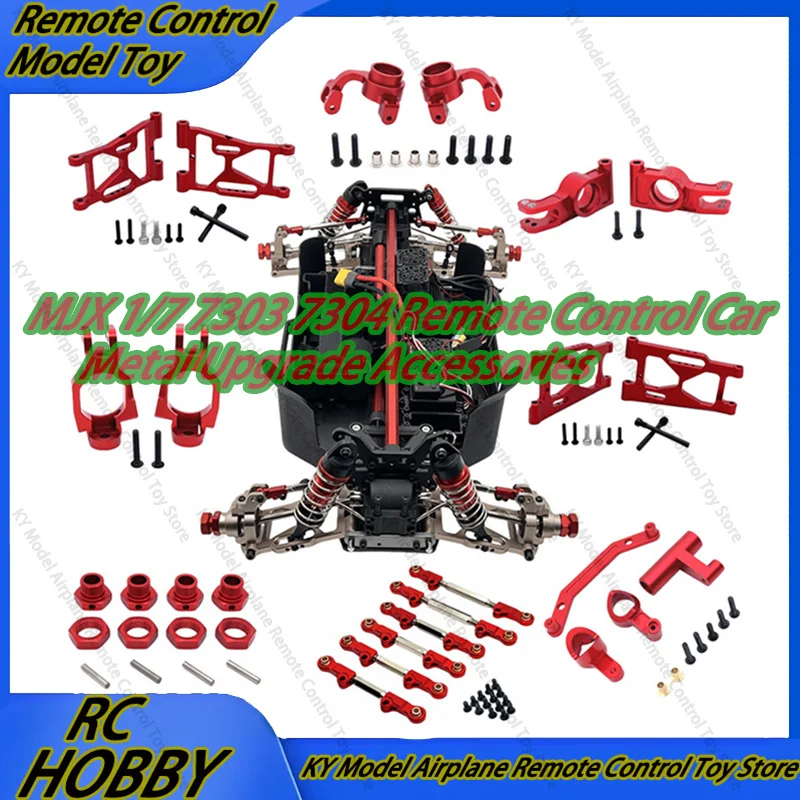 MJX 1/7 7303 7304 Remote Control Car Metal Upgrade Accessories Swing Arm Steering Cup C Seat Coupler Pull Rod Steering Component