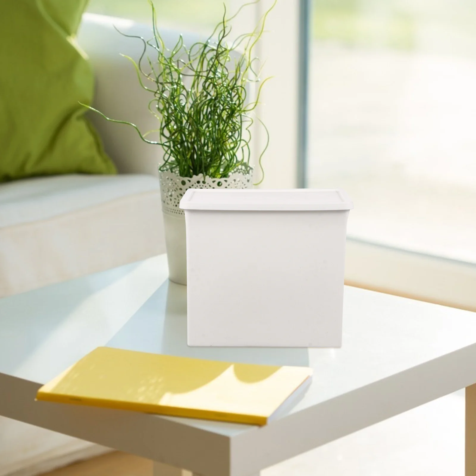 

2pcs Plastic Storage Box Large Home Organizer Desktop Sundries Container For Bedside Sofa Desk File Organizer Home