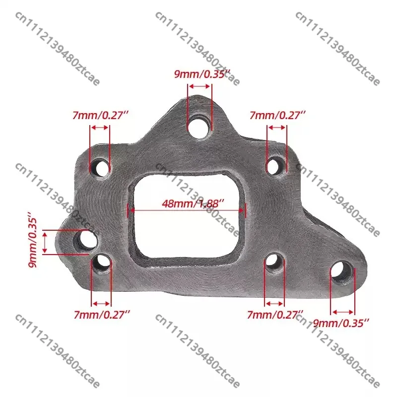 Auto Turbo Modification Turbocharger Intake Manifold Flange Seal Gasket, Engine Air Inlet Pipe Joint Replacement Accessory