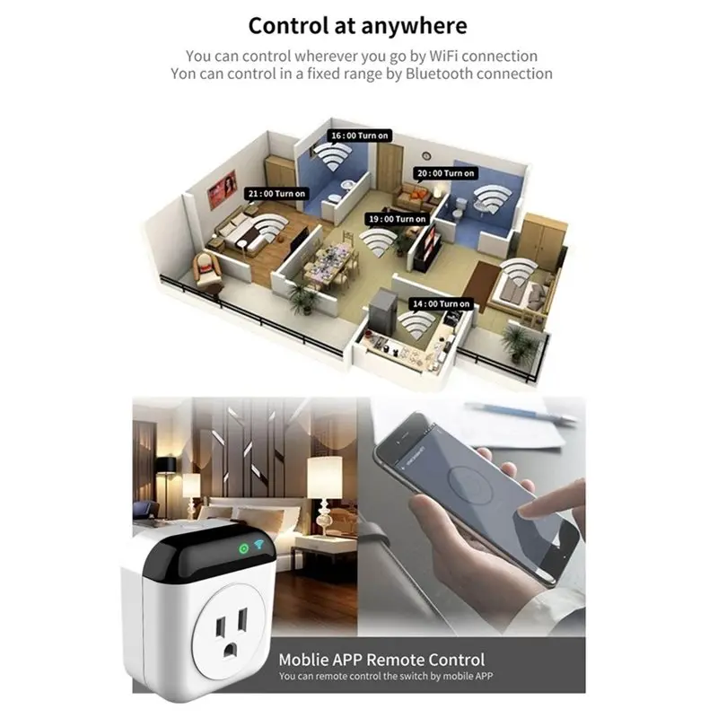 N13R-(Durable) Smart Plug Programmable Thermostat Heating/Cooling Mode Support Wifi Temperature Controller APP/Voice Control
