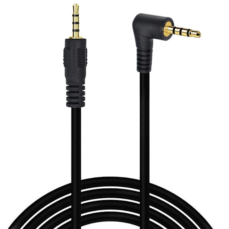 90 Degree 4 Poles 2.5mm cable Male 2.5mm to 2.5mm Jack Male Audio Stereo Headphone Cable 2.5 mm Audio Cable Cord for Earphone