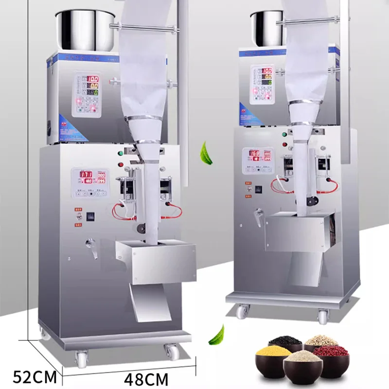1-50g máquina de enchimento e selagem para partículas de grânulos em pó para saquinho de alimentos nozes especiarias chá feijão de café