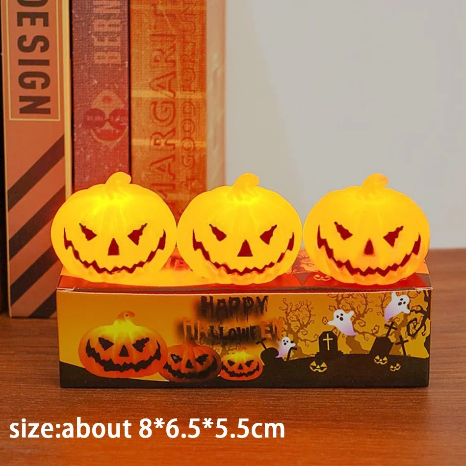 2026 New Halloween Pumpkin LED Lights,Warm Glow Pumpkin Table Decor for Home Bar Indoor Party Holiday Atmosphere Ornament Gift