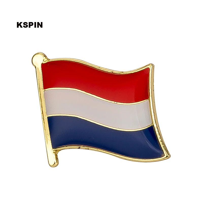 Crachás de lapela com bandeira da Holanda em um broche de joias Rozetten Papiers KS-0076