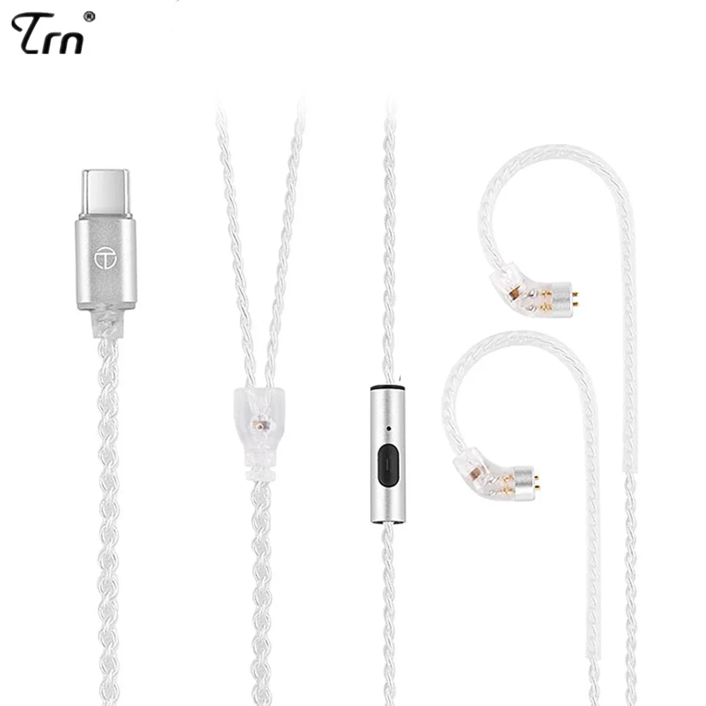 TRN A7 Earphone Cable With QDC/S/C Pin Replacement Wire Type-C/3.5mm Line For KZ Castor ZSN PRO D-Fi TANGZU WANER SG TRN Medusa