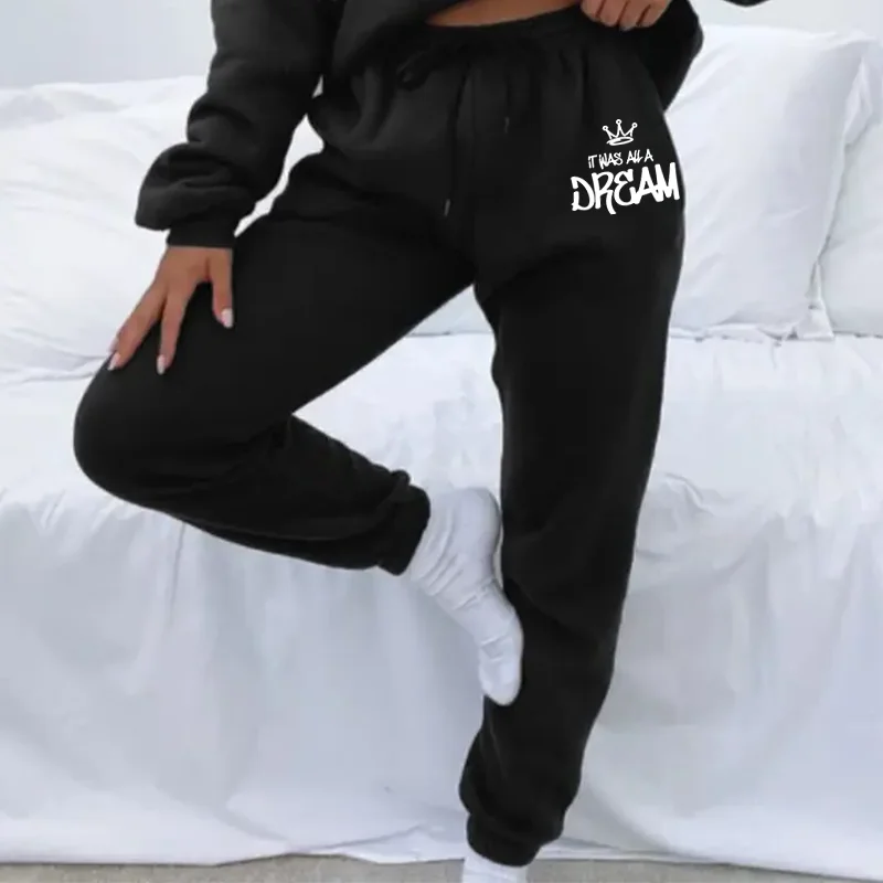 

It Was All A Dream Повседневные модные спортивные брюки Спортивные брюки для фитнеса Спортивные брюки для бега Брюки для бега для фитнеса