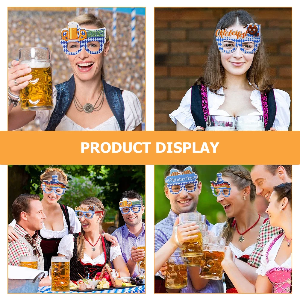 Oktoberfest Glasses Glamorous Frames Cell Phone Novel Party Plastic Eyeglasses Decors Assorted Color