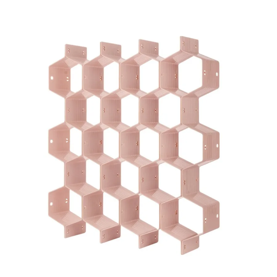 منظم أدراج تقسيم درج على شكل قرص العسل، تصنيف المجوهرات، تنظيم طبقات بلاستيكية، منظم المكياج، السلع المنزلية