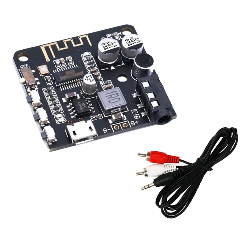 Audio Receiver MP3 Bluetooth Decoder Lossless Car Speaker Audio Amplifier Board Module With 1-To-2 Audio Cable