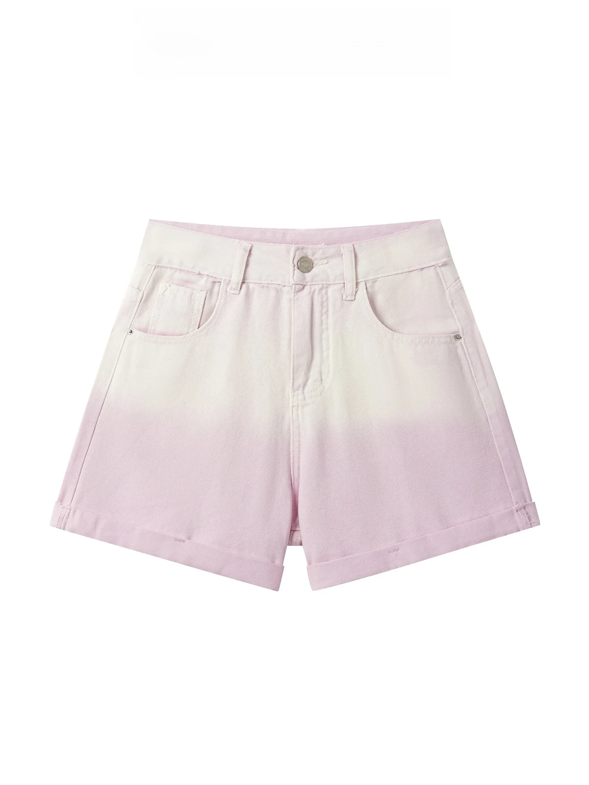 

High Waist Gradient Color Slim Fit Short Jeans Women's Summer Thin Style Casual Loose Shorts Purple Denim Pants Y2505x