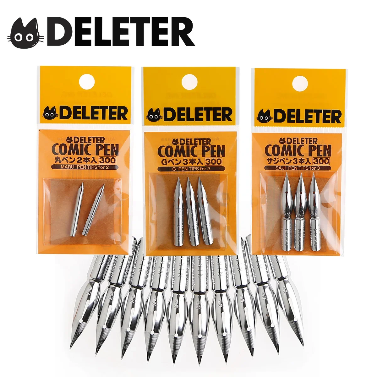 10 PCS TOP Japão Deleter Series Comic D Tib Dip Pen Tib Nib Set