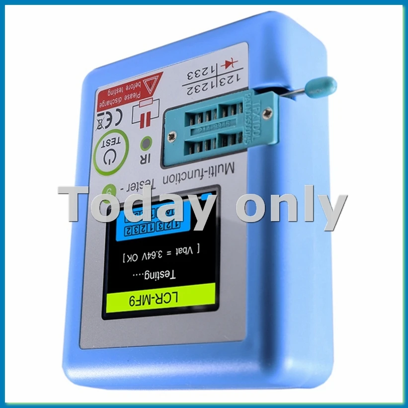 

Тестер транзисторов Диод Триод Измеритель сопротивления емкости 1,8 дюйма Метр NPN PNP Тестер MOSFET TFT Графический дисплей-A09I