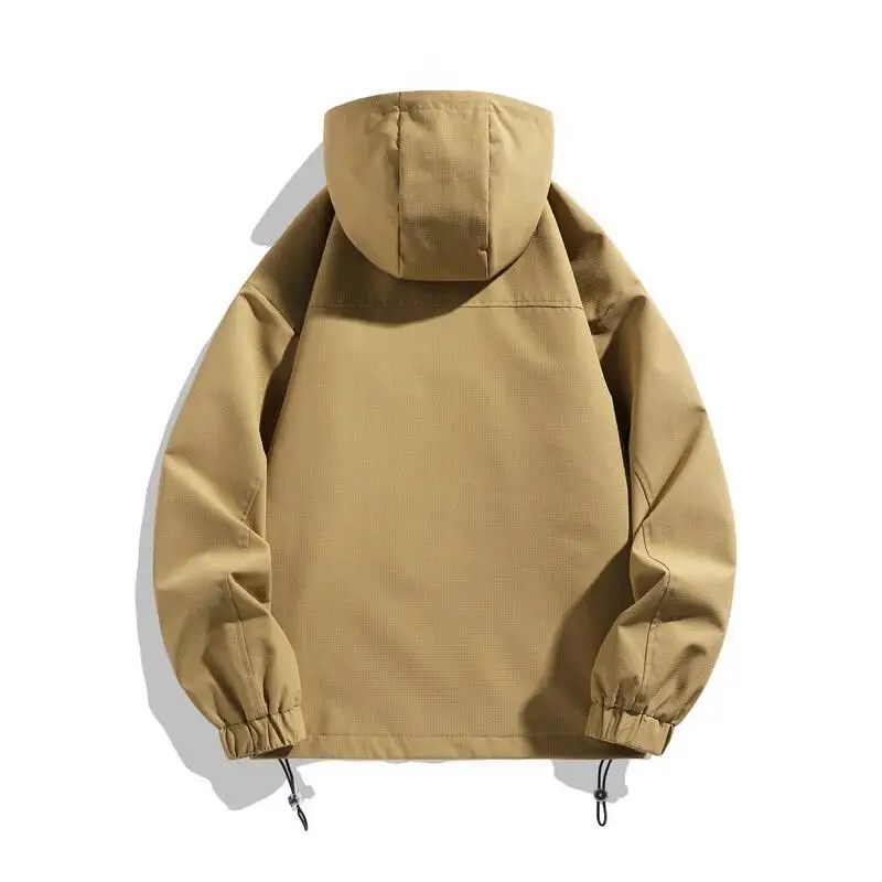 2025 Men's Loose Jacket Personalized Customization LOGO Casual Sports Hoodie Oversized Solid Color Jacket