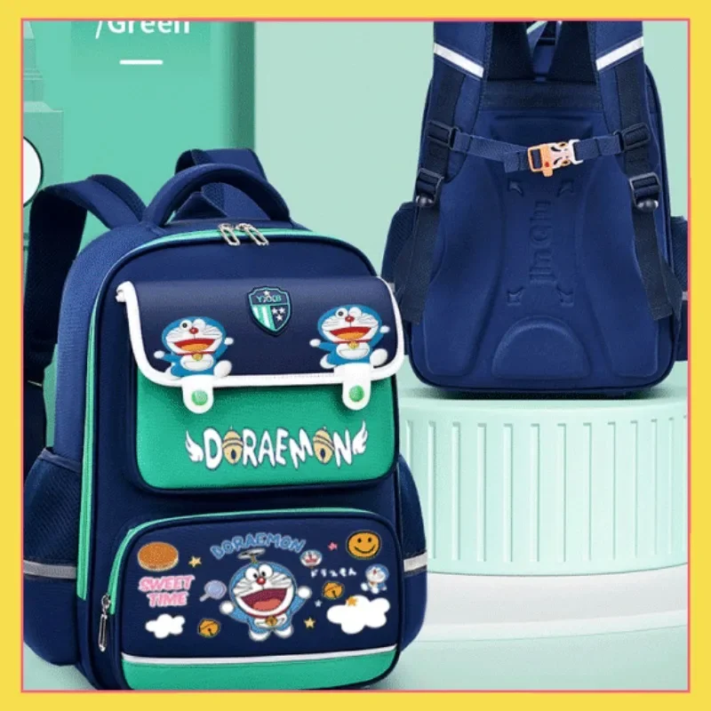 Doraemon cartoon backpack for children and elementary school students, spinal protection and weight reduction backpack gift