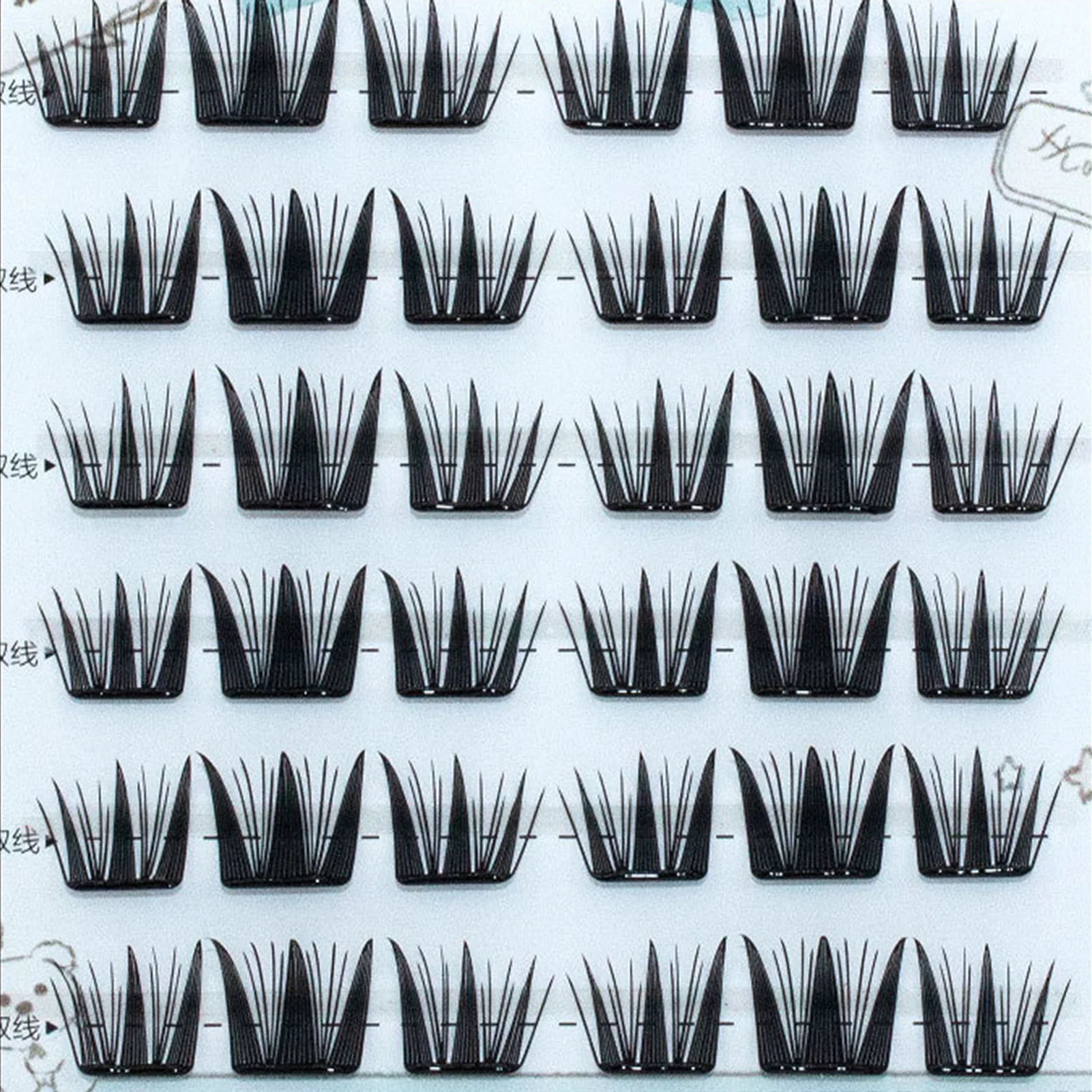 

Тонкая лента, предварительно наклеенные кластеры ресниц, самоклеящиеся ресницы в стиле манга для работы, дня рождения, вечеринок и путешествий