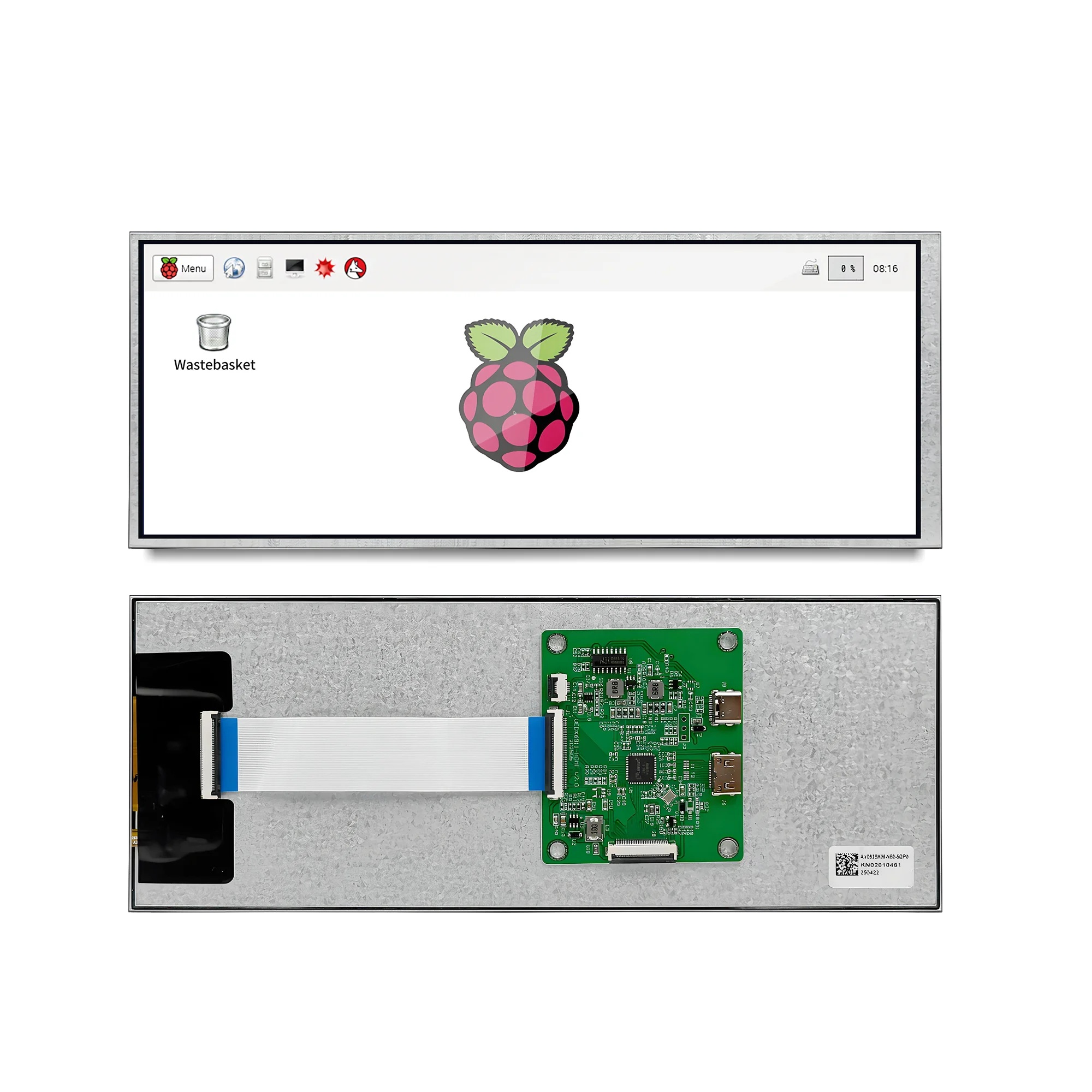 Tela Raspberry Pi de interface IPS TFT 600X1600 MIPI de 9,3 polegadas com placa de driver HD-MI