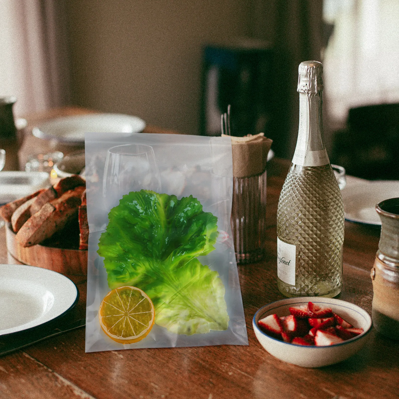 100Pcs Clear Multi-Functional Waterproof Plastic Bags Resealable Storage Bags 15x22cm Fresh Protection Packing