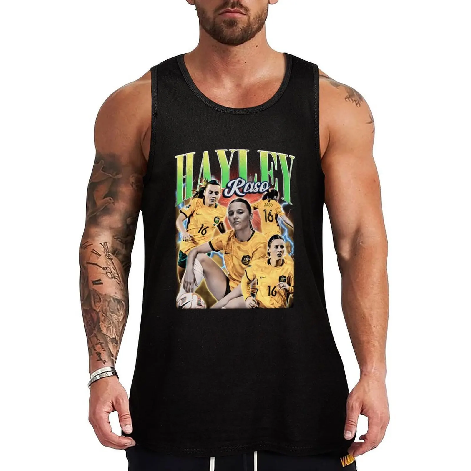 Camiseta sin mangas estilo vintage Hayley Raso Homage, camiseta informal para el día a día, ligera y básica sin mangas