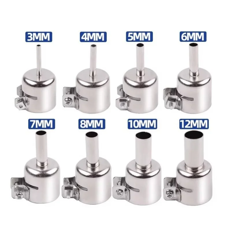 2pcs 850 Hot Universal Heat Gun Resisting Nozzles For 82/57/60 950/52/90 Hot Air Gun Rework Soldering Welding Station Wind Mouth
