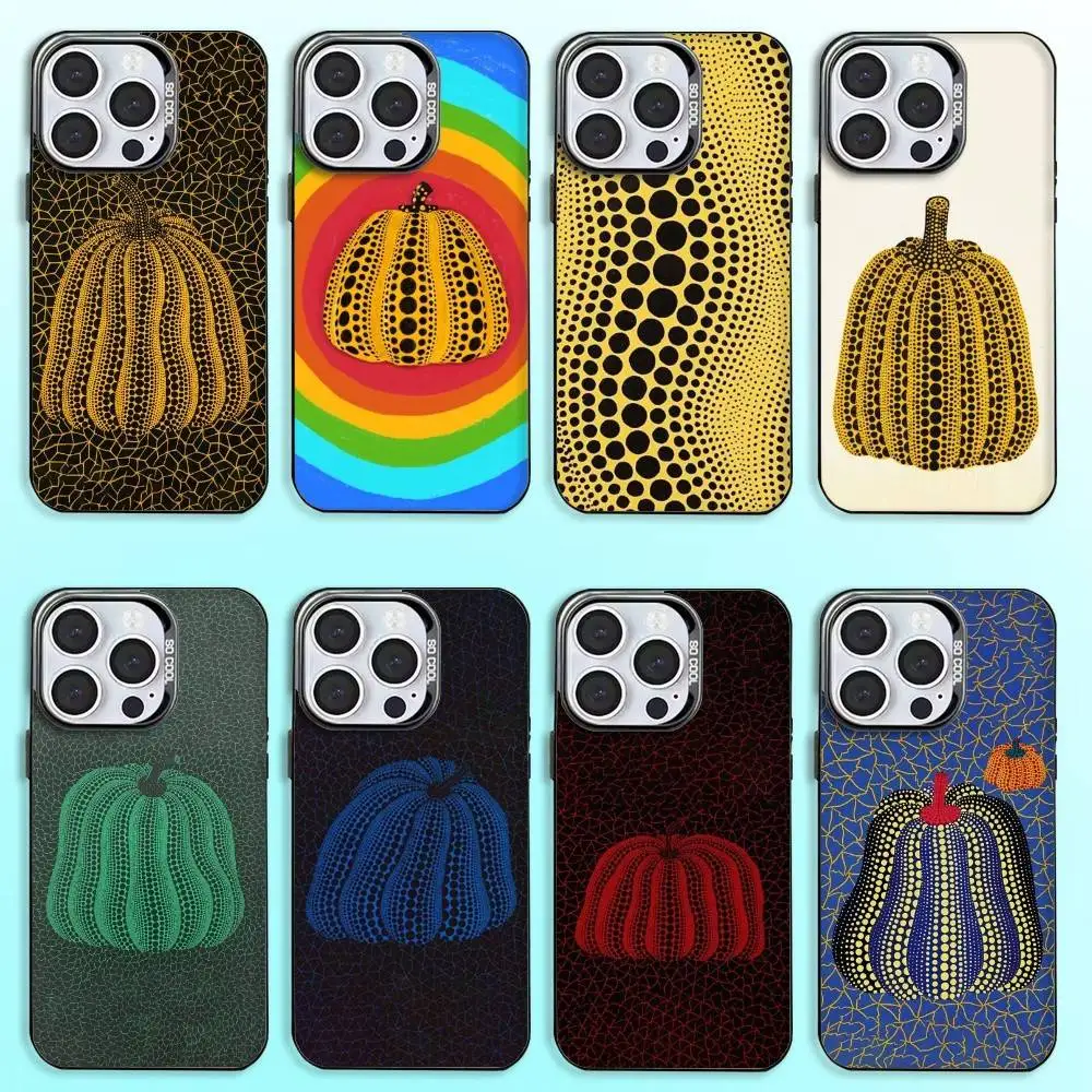 

Pumpkin Y-Yayoi K-Kusama Phone Case For iPhone17,16,15,14,13,12,11 Plus,Pro Max Black Candy Matte Shockproof Cover