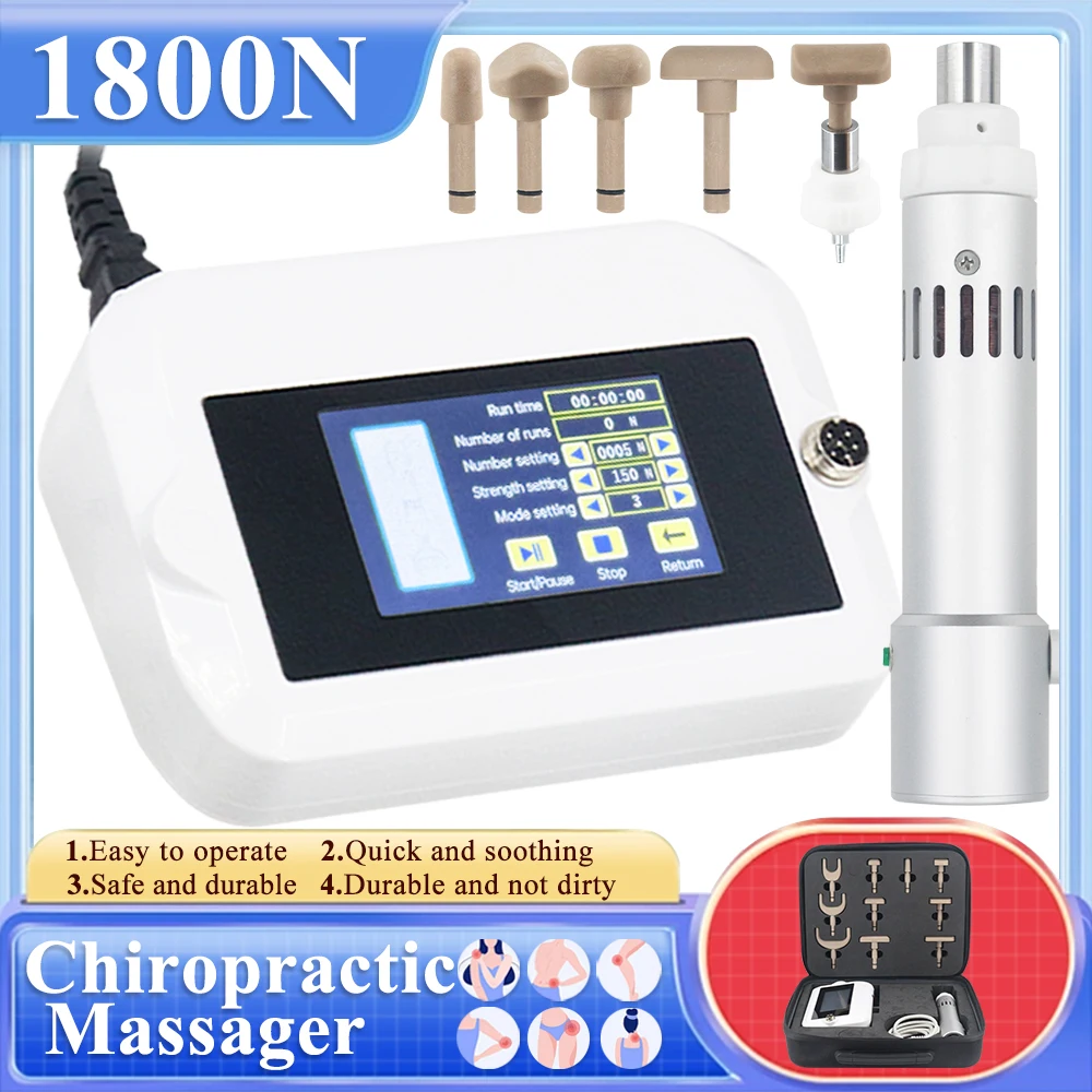 

Chiropractic Massage Gun Adjustment Tool 1800N Power Therapy Spine And Lumbar Massage New Handle Touch Screen Massager 2025 New