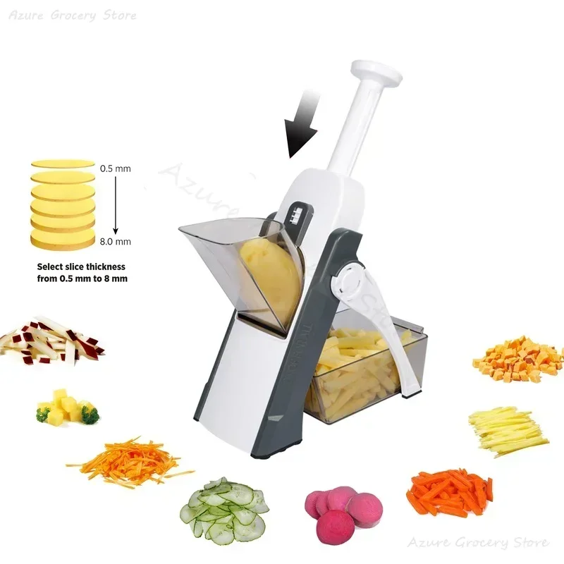 Multifunctionele Groentesnijder Gadgets Groente Aardappel Snijmachine Voedsel Shredder Fruit Rasp Dikker Handleiding Cutter #20