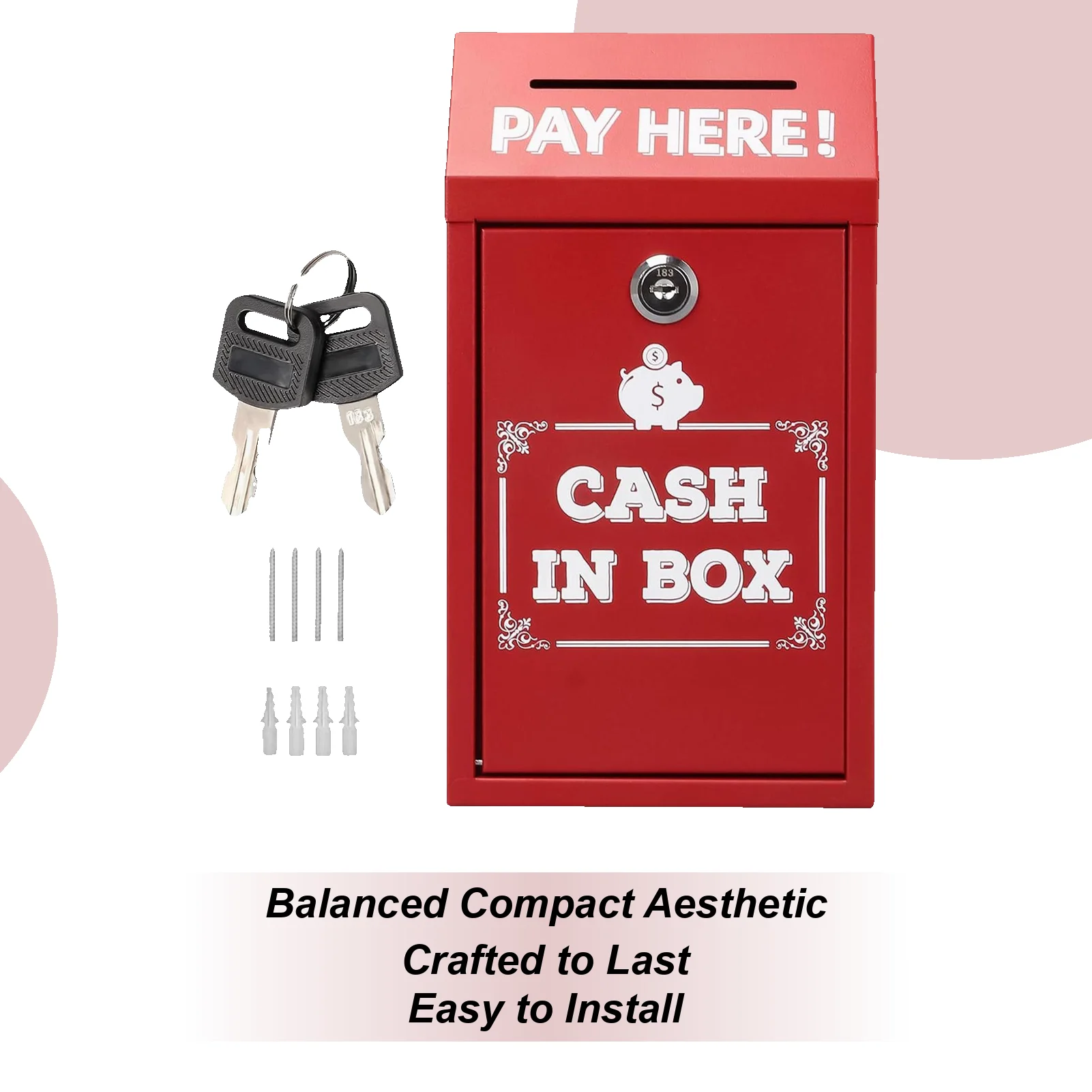 

Ящик для голосования, настенное крепление, денежный ящик с ключом, металлические сейфные органайзеры для хранения ключей, благотворительный почтовый ящик для поиска средств