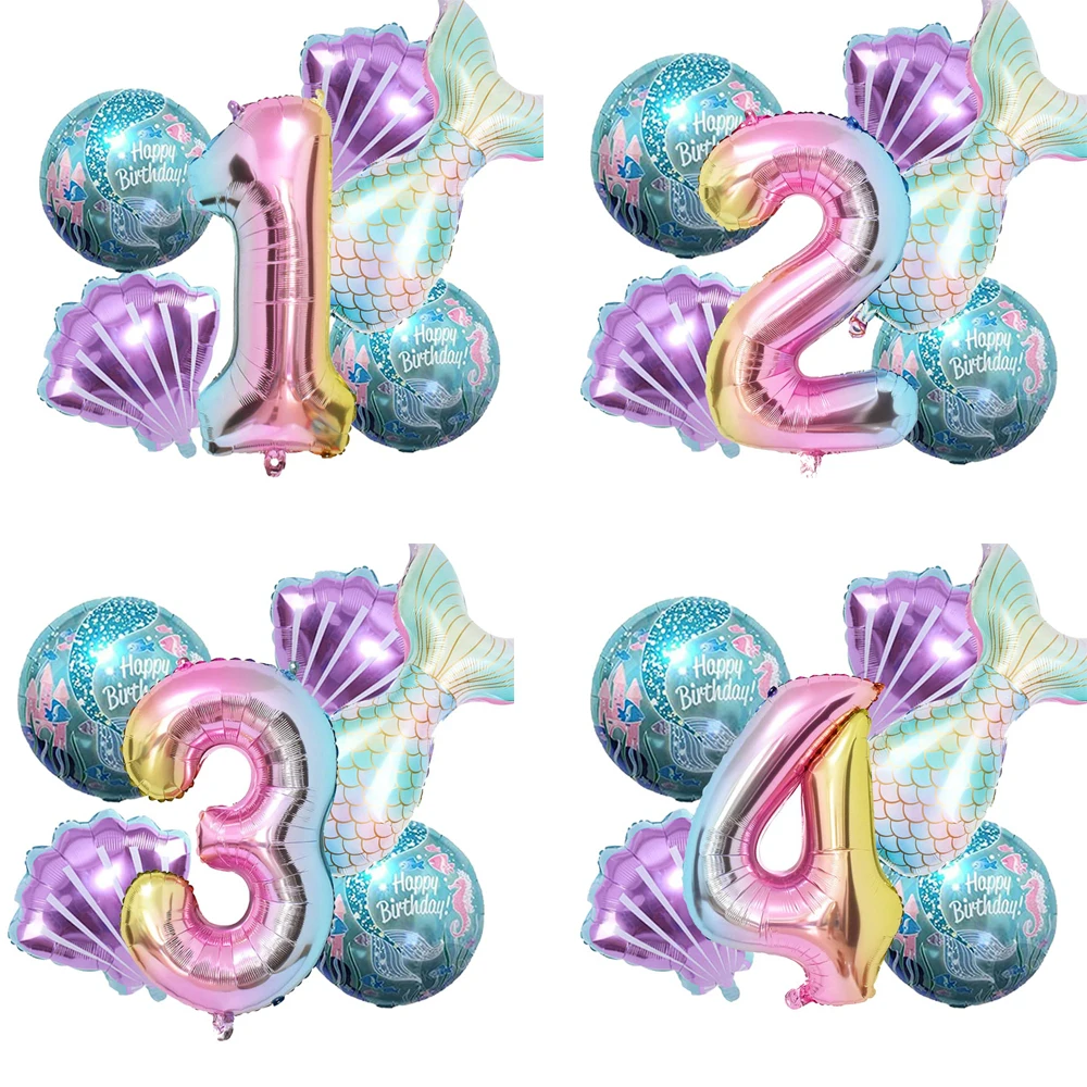 6Pcs Mermaid Tail S…
