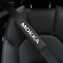 For Opel Mokka 1pc Cowhide Car Interior Seat Belt Protector Cover for Opel Mokka car Auto Accessories