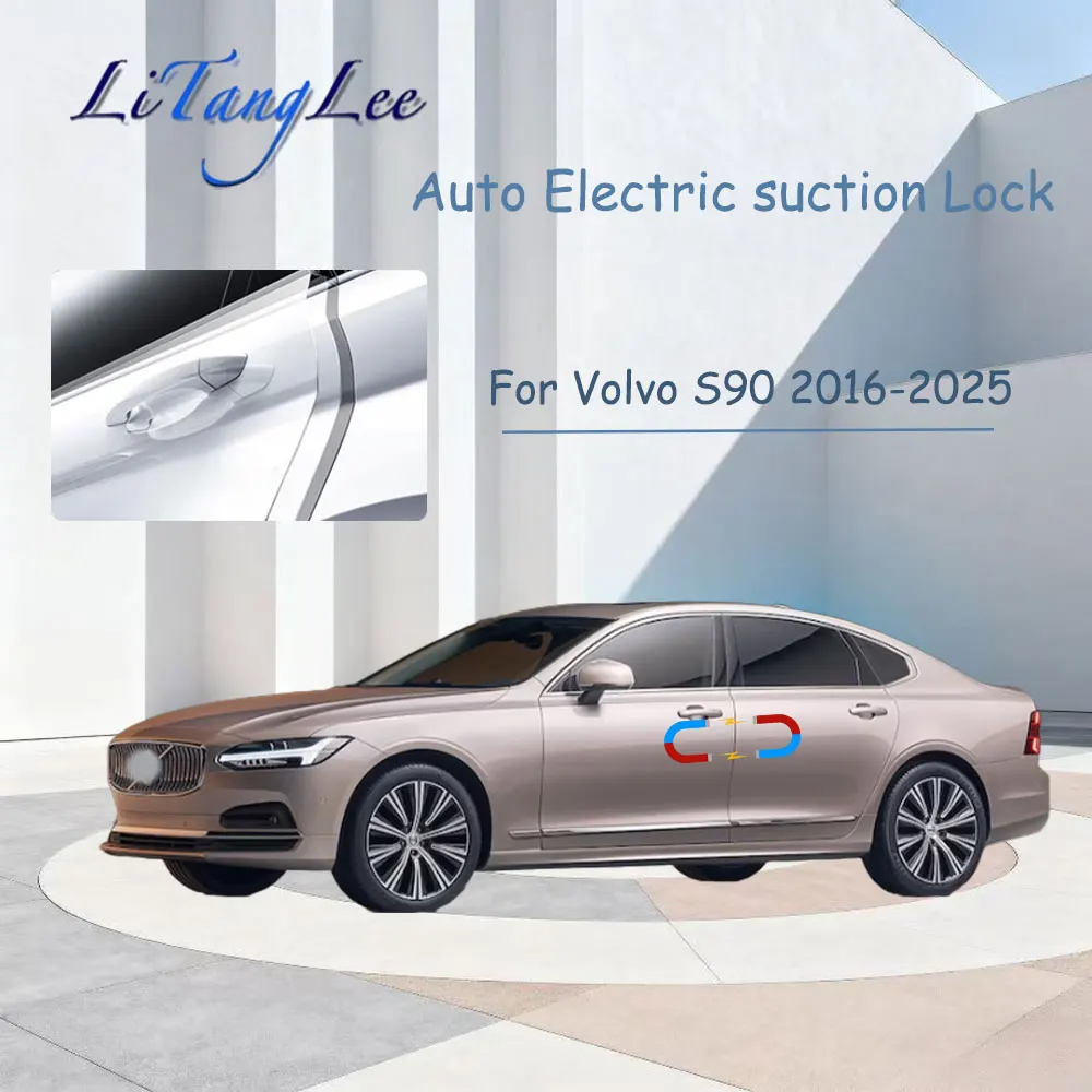 

Для Volvo S90 2016-2025 ​ ​ Автомобильная дверная защелка с мягким закрыванием, привод замка, автоматический электрический поглощающий всасывающий бесшумный доводчик