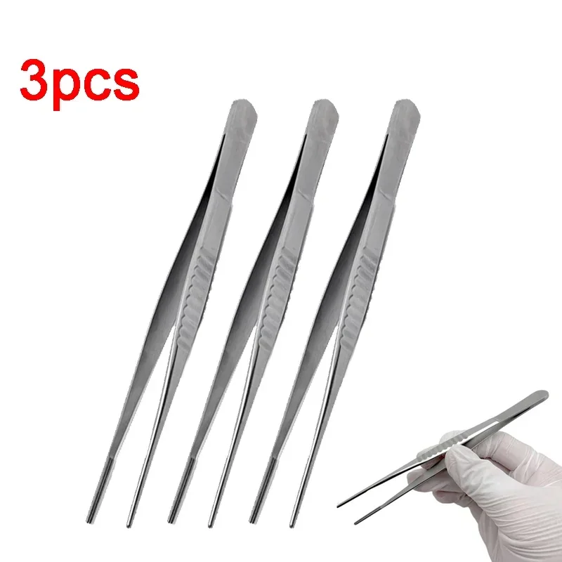 3PCS Debakey Forceps Atraumatic Tissue Forceps for Vascular Surgery Surgical Tweezers Medical Lab Tool
