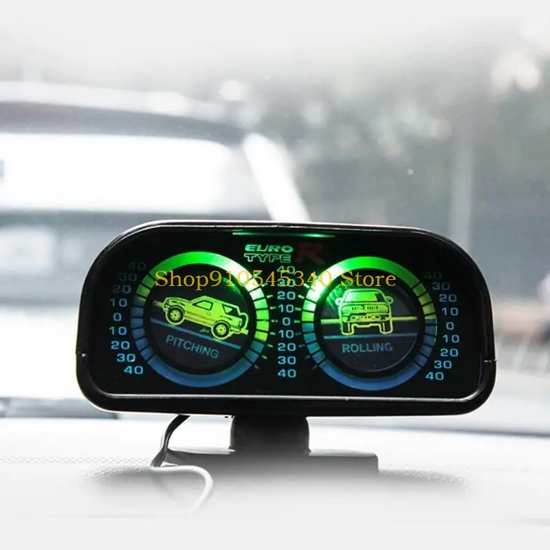 U2JA Adjustable Base Car Digital Display Level Tilt Gauge Slope Meter with LED Light HUD Inclinometer Car SUV Slope Meter view 4
