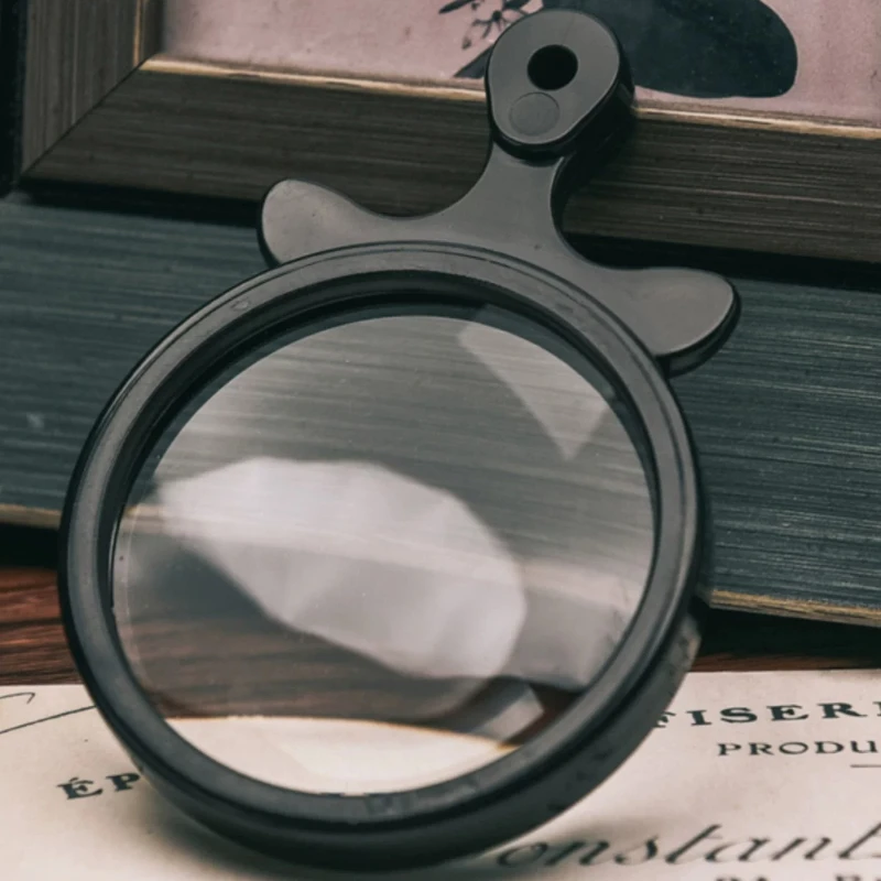1PCS Portable 10x Glass Lens Magnifier Handheld Neck Worn Magnifying Glasses Helping Hands Loupe